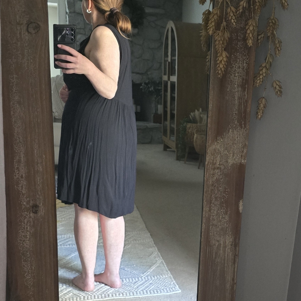 Old Navy, XL, Black Pleated High Low Sundress - Picture 11 of 11